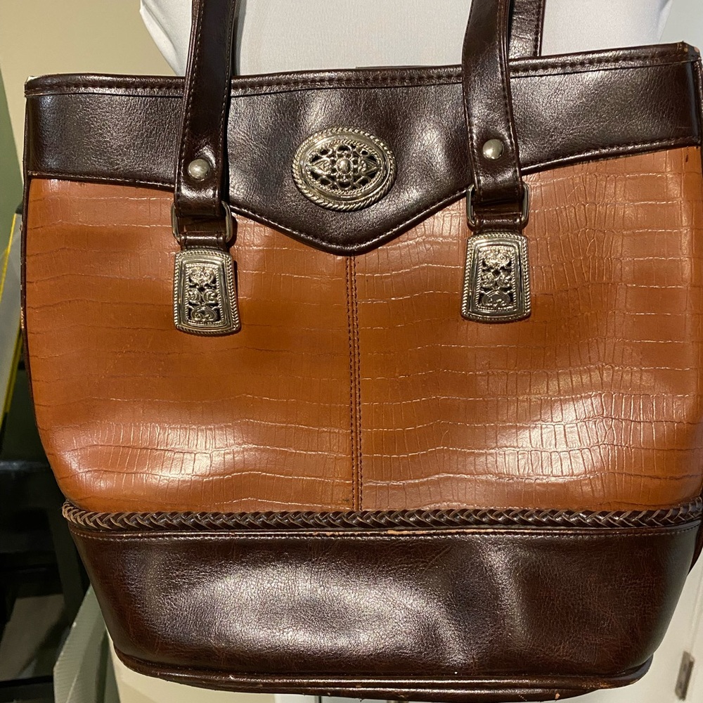 Elegant Brown Leather Tote Bag - Cleto Reyes Shoulder Bag